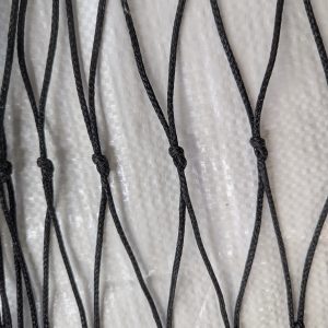Black 100mm x 3mm Braided Polyethylene Football Netting